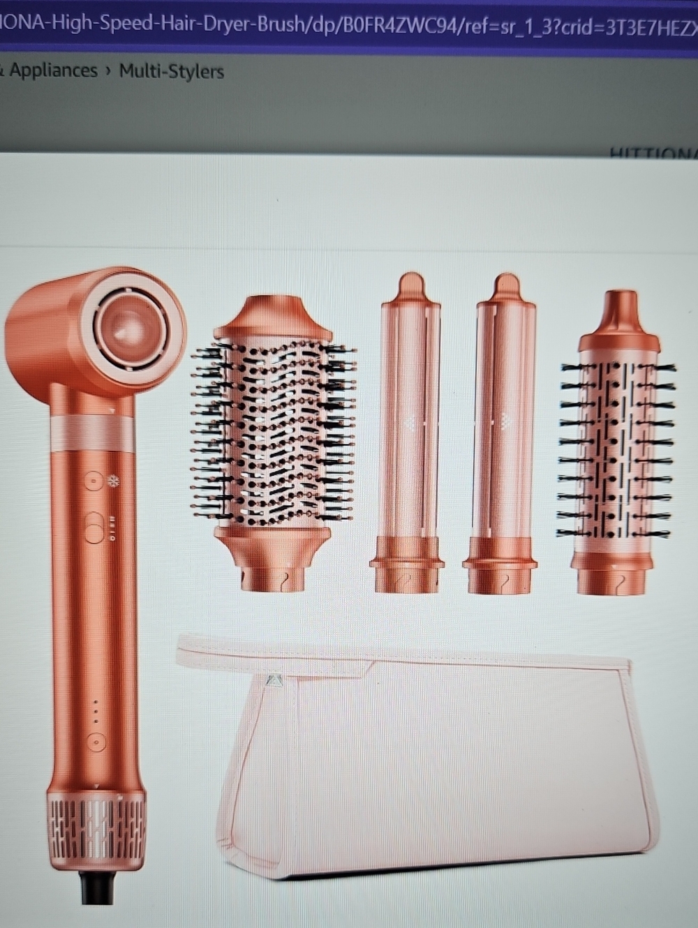 Hittiona multi-Styler no heat damage fast speed Dryer 5 in 1 interchangeable set